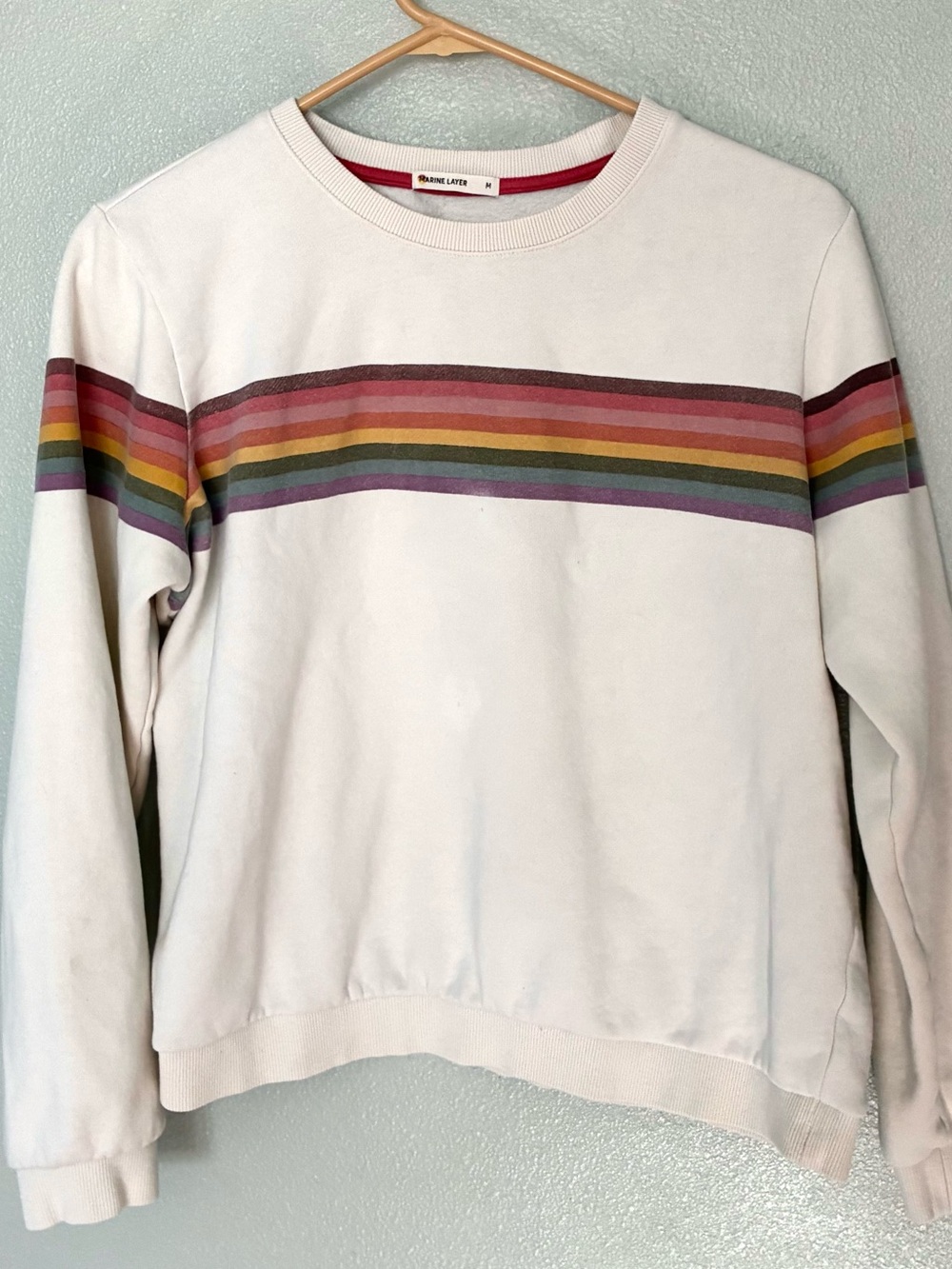 Marine Layer Rainbow Stripe Sweatshirt Women’s Medium